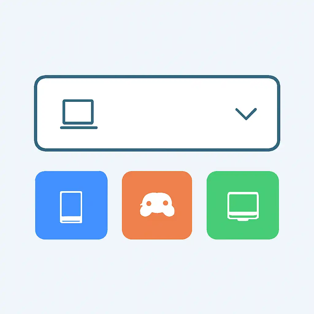 Close-up of button or form field for choosing a platform, Mines Game