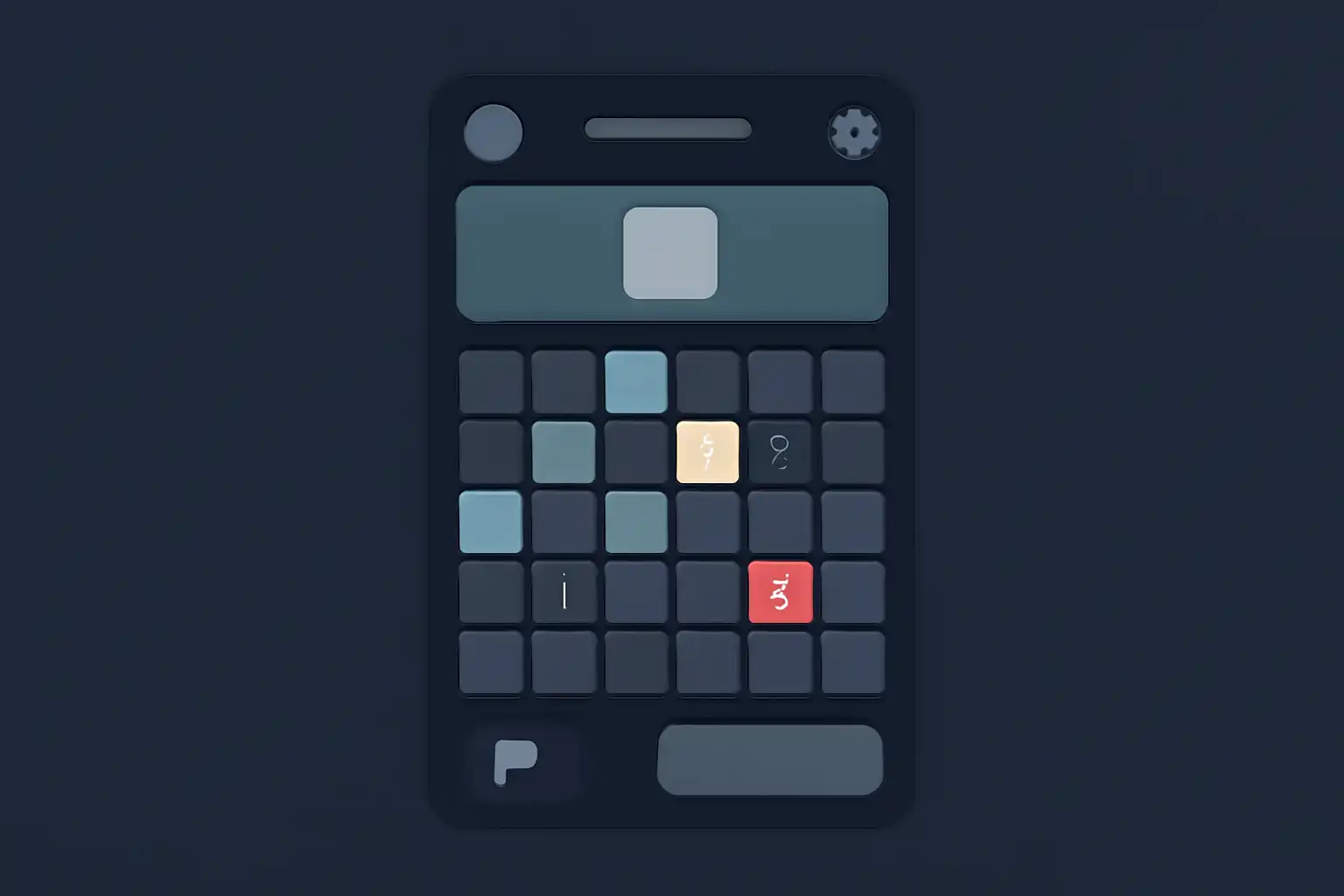 Detail screen: the interface explained, mobile screen, Mines Game