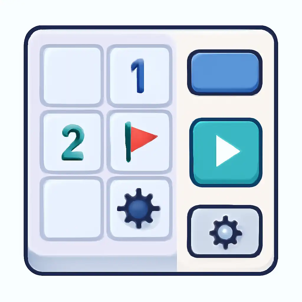 Close-up of button or form field for the interface explained, Mines Game