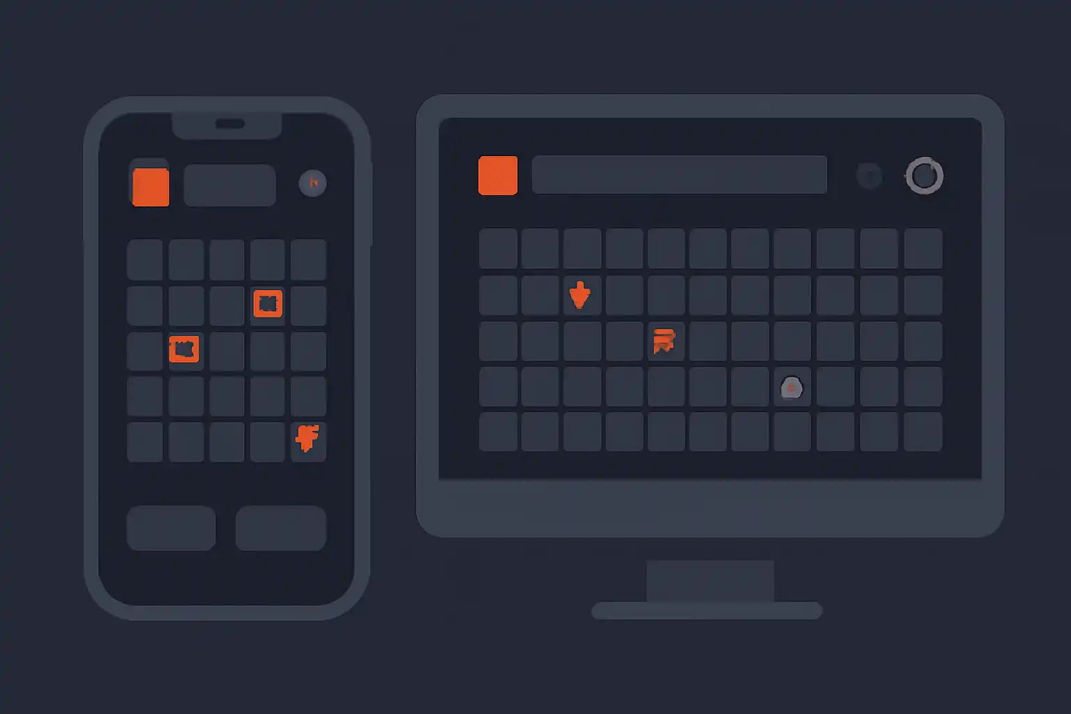 Detail screen: mobile vs desktop, mobile screen, Mines Game