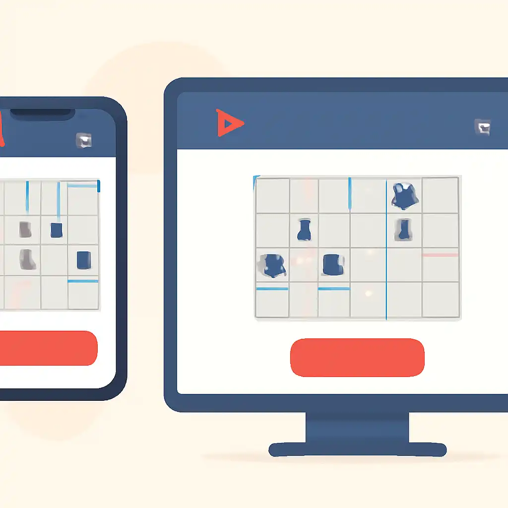 Close-up of button or form field for mobile vs desktop, Mines Game